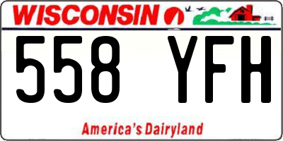 WI license plate 558YFH