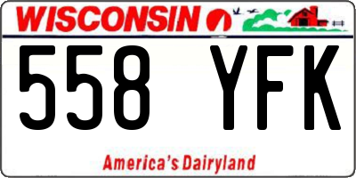 WI license plate 558YFK