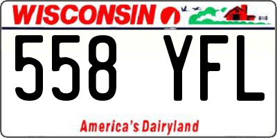 WI license plate 558YFL