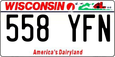 WI license plate 558YFN