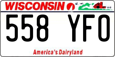 WI license plate 558YFO