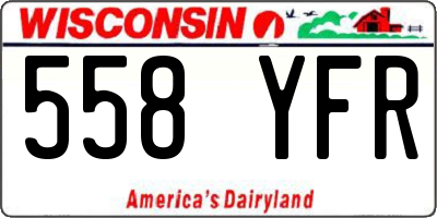 WI license plate 558YFR