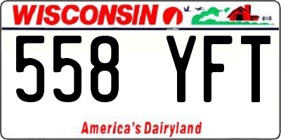 WI license plate 558YFT