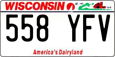 WI license plate 558YFV