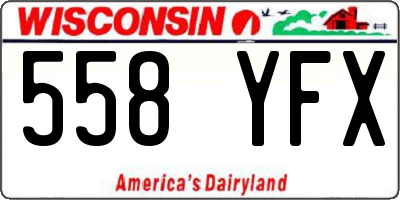 WI license plate 558YFX