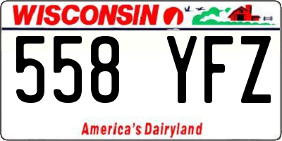 WI license plate 558YFZ