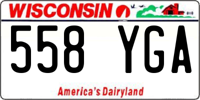 WI license plate 558YGA