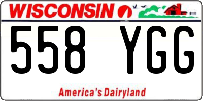 WI license plate 558YGG