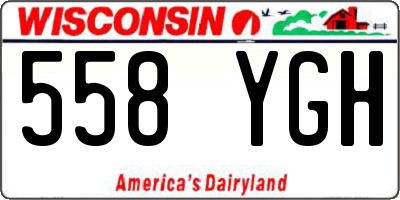 WI license plate 558YGH