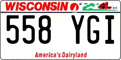 WI license plate 558YGI