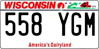 WI license plate 558YGM