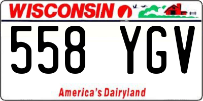 WI license plate 558YGV
