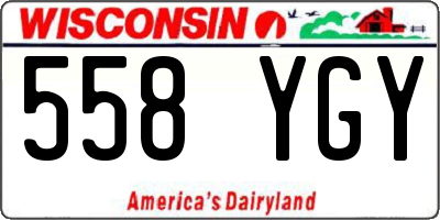 WI license plate 558YGY