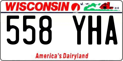 WI license plate 558YHA