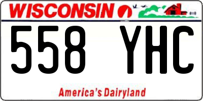 WI license plate 558YHC