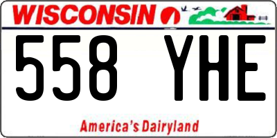 WI license plate 558YHE