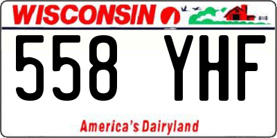 WI license plate 558YHF