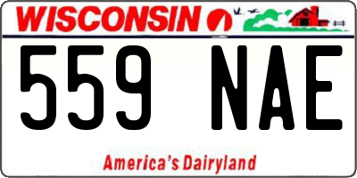 WI license plate 559NAE