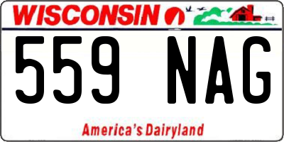 WI license plate 559NAG