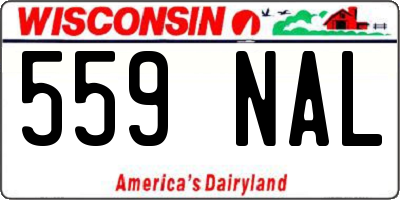 WI license plate 559NAL