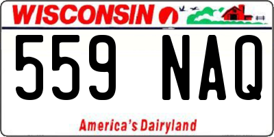 WI license plate 559NAQ