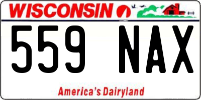 WI license plate 559NAX