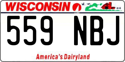WI license plate 559NBJ