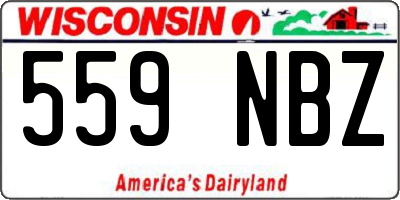 WI license plate 559NBZ