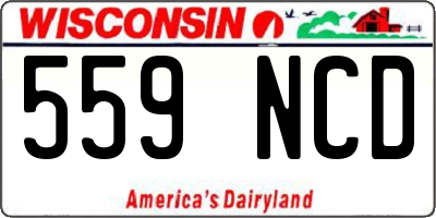WI license plate 559NCD