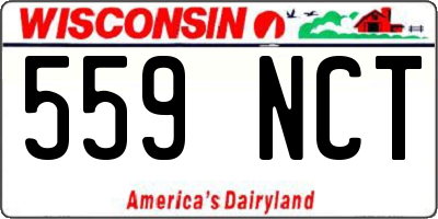 WI license plate 559NCT