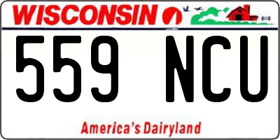WI license plate 559NCU