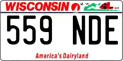 WI license plate 559NDE