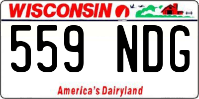 WI license plate 559NDG