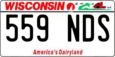 WI license plate 559NDS