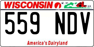 WI license plate 559NDV