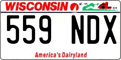 WI license plate 559NDX