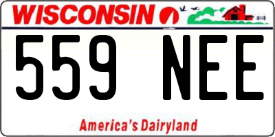 WI license plate 559NEE