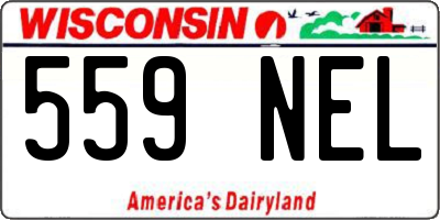 WI license plate 559NEL