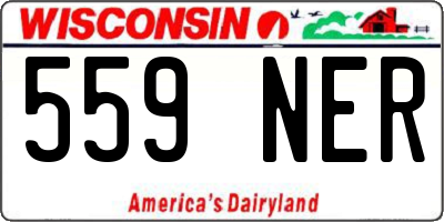 WI license plate 559NER