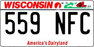 WI license plate 559NFC
