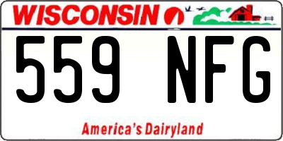 WI license plate 559NFG