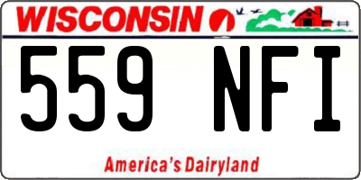 WI license plate 559NFI
