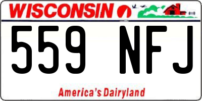 WI license plate 559NFJ