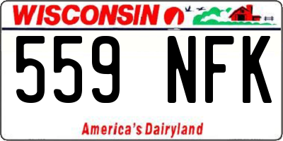 WI license plate 559NFK