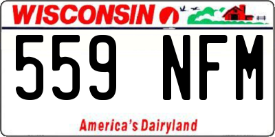 WI license plate 559NFM