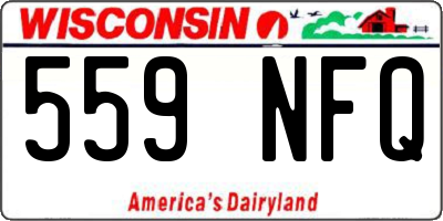WI license plate 559NFQ