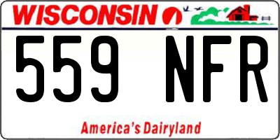 WI license plate 559NFR