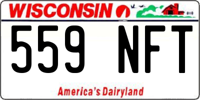 WI license plate 559NFT