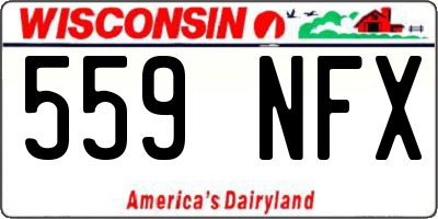 WI license plate 559NFX