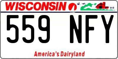 WI license plate 559NFY